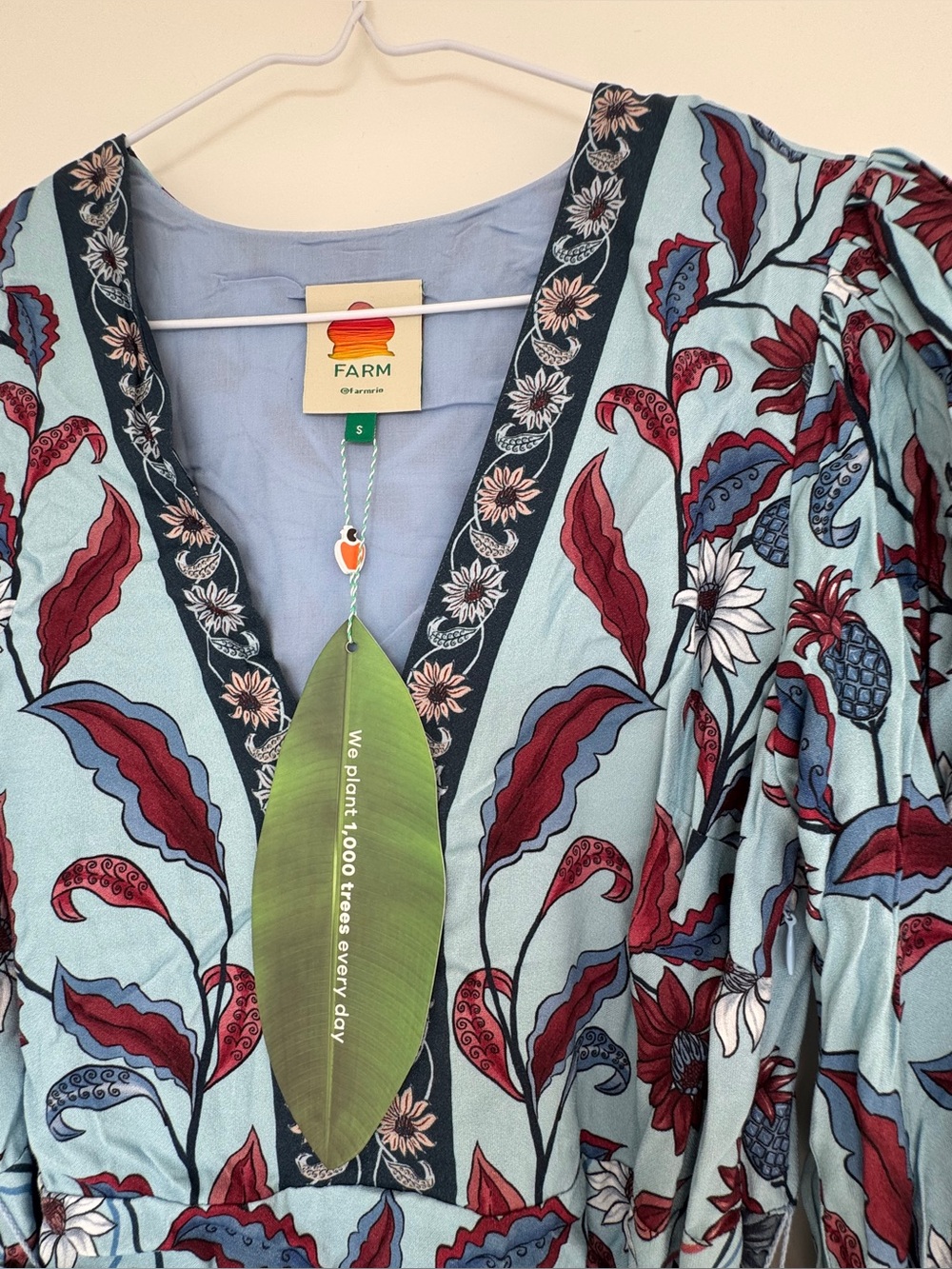 Farm Rio Blue Floral Dress - Picture 2 of 15